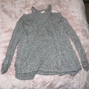 Gray long sleeve top